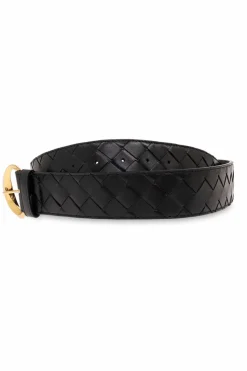 Bottega Veneta BLACK Belt with 'Intrecciato' weave