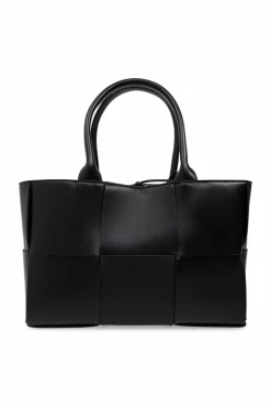 Bottega Veneta BLACK Bottega Veneta `Arco Small` Shopper Bag