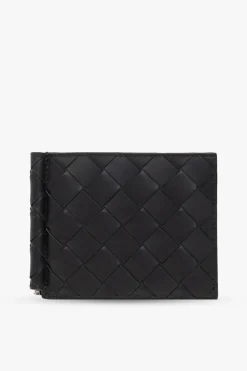 Bottega Veneta BLACK Card holder with money clip