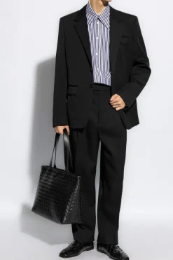 Bottega Veneta BLACK Creased trousers