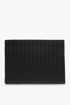 Bottega Veneta BLACK ‘Half Zip Pouch’ handbag