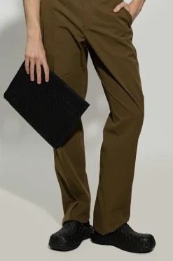 Bottega Veneta BLACK ‘Half Zip Pouch’ handbag