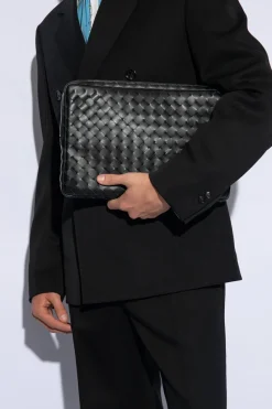 Bottega Veneta BLACK Handbag with Intrecciato weave