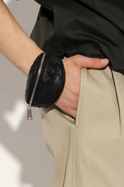 Bottega Veneta BLACK Intrecciato wrist pouch