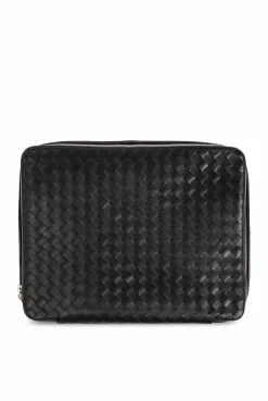 Bottega Veneta BLACK ‘Intrecciato Medium’ travel case