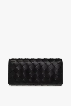 Bottega Veneta BLACK Intrecciato leather wallet