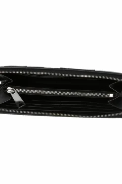 Bottega Veneta BLACK ‘Intrecciato’ weave wallet