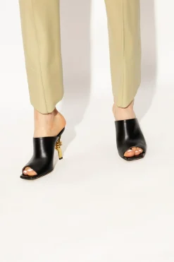 Bottega Veneta BLACK ‘Knot’ heeled mules