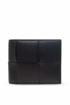 Bottega Veneta BLACK Leather folding wallet