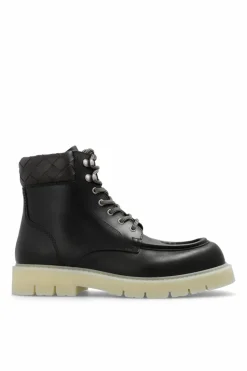 Bottega Veneta BLACK Leather ankle boots