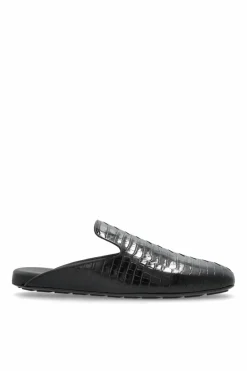 Bottega Veneta BLACK Leather slides Roma