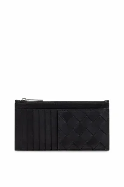 Bottega Veneta BLACK leather card holder