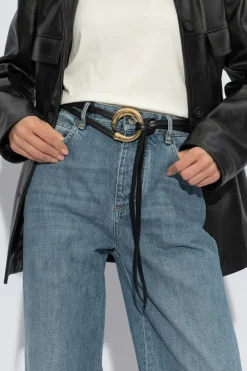 Bottega Veneta BLACK Leather Belt