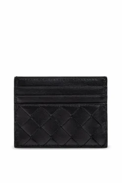 Bottega Veneta BLACK Leather card holder