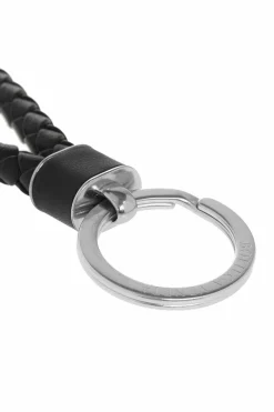 Bottega Veneta BLACK Leather keyring