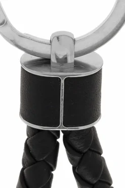Bottega Veneta BLACK Leather keyring