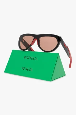 Bottega Veneta BLACK ‘Mitre Square’ sunglasses