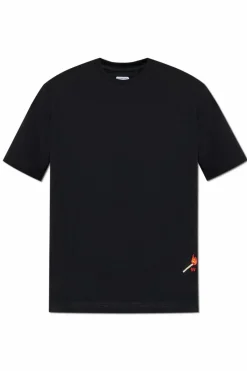 Bottega Veneta BLACK T-shirt with embroidery