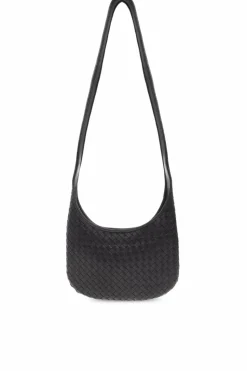 Bottega Veneta BLACK `Veneto Small` shoulder bag