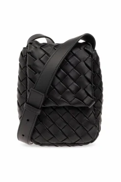 Bottega Veneta BLACK ‘Vertical Cobble Mini’ shoulder bag