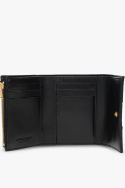 Bottega Veneta BLACK Wallet with ‘Intrecciato’ weave