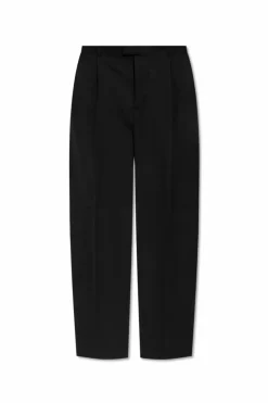 Bottega Veneta BLACK Wool pants with crease