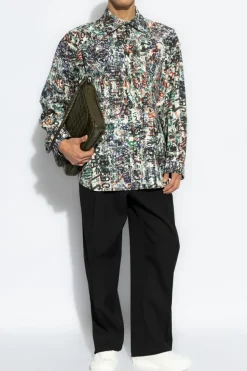 Bottega Veneta BLACK Wool pants with crease