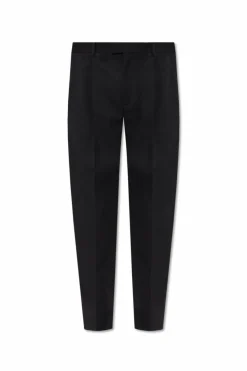 Bottega Veneta BLACK Wool pleat-front trousers
