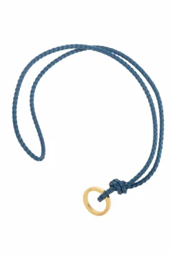 Bottega Veneta BLUE Lanyard with key ring