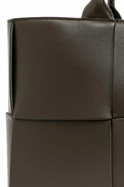 Bottega Veneta BROWN Bottega Veneta `Arco Small` Shopper Bag