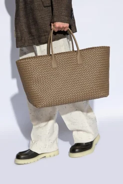 Bottega Veneta BROWN ‘Cabat Large’ shopper bag
