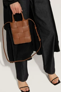 Bottega Veneta BROWN ‘Cassette Mini’ shoulder bag