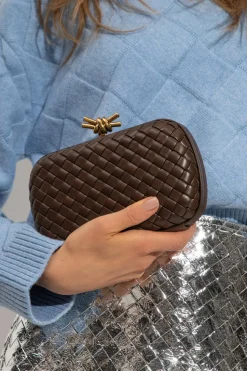 Bottega Veneta BROWN ‘Knot Small’ clutch