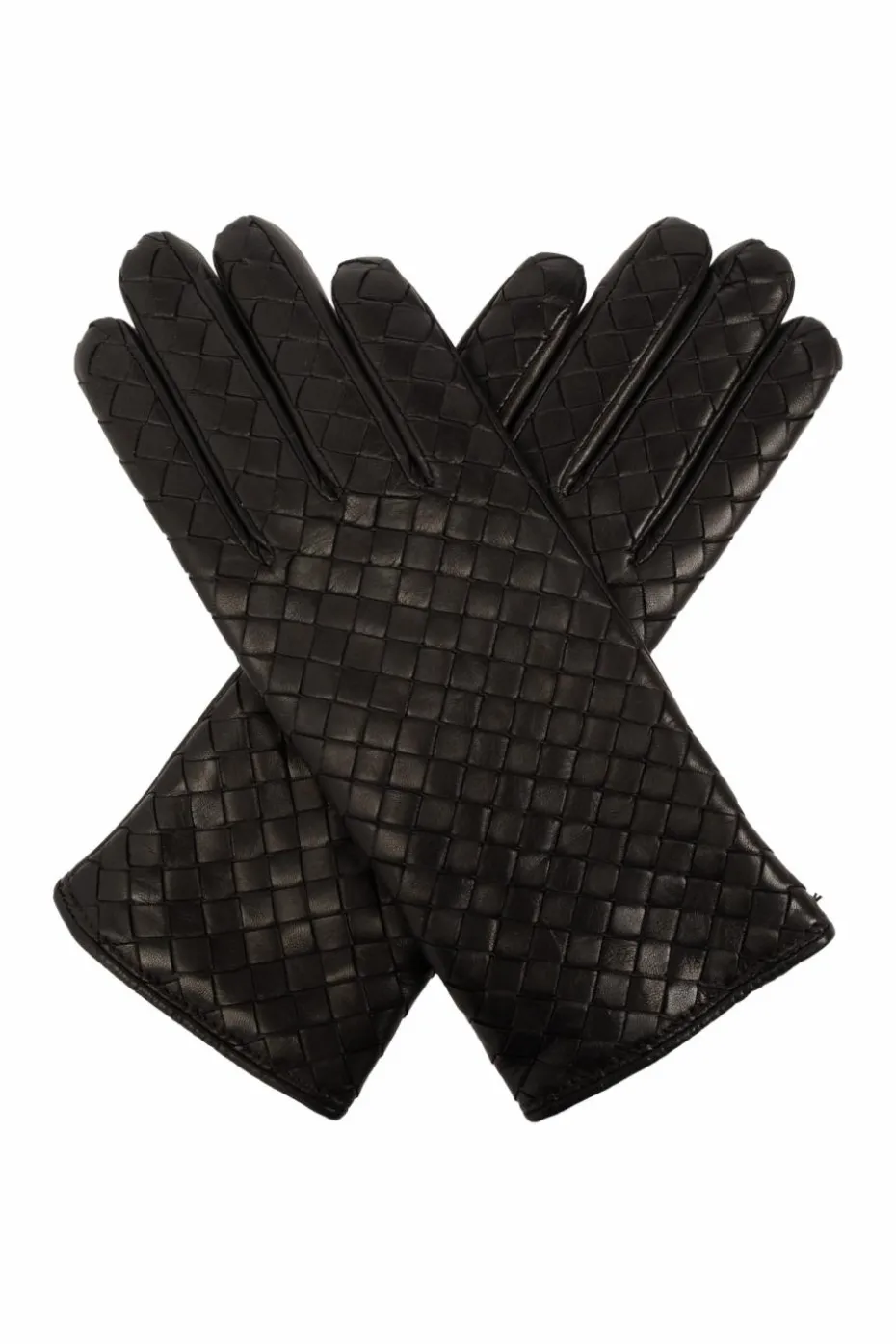 Bottega Veneta BROWN Leather gloves by Bottega Veneta