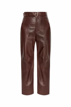 Bottega Veneta BROWN Leather pants