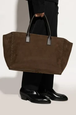 Bottega Veneta BROWN Suede shopper bag