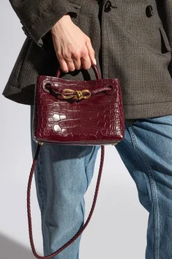 Bottega Veneta BURGUNDY ‘Andiamo Mini’ shoulder bag