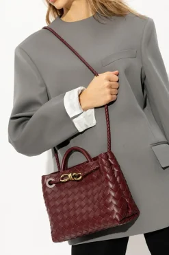 Bottega Veneta BURGUNDY ‘Andiamo Small’ shoulder bag