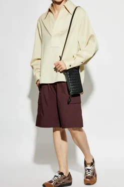 Bottega Veneta BURGUNDY Cargo shorts