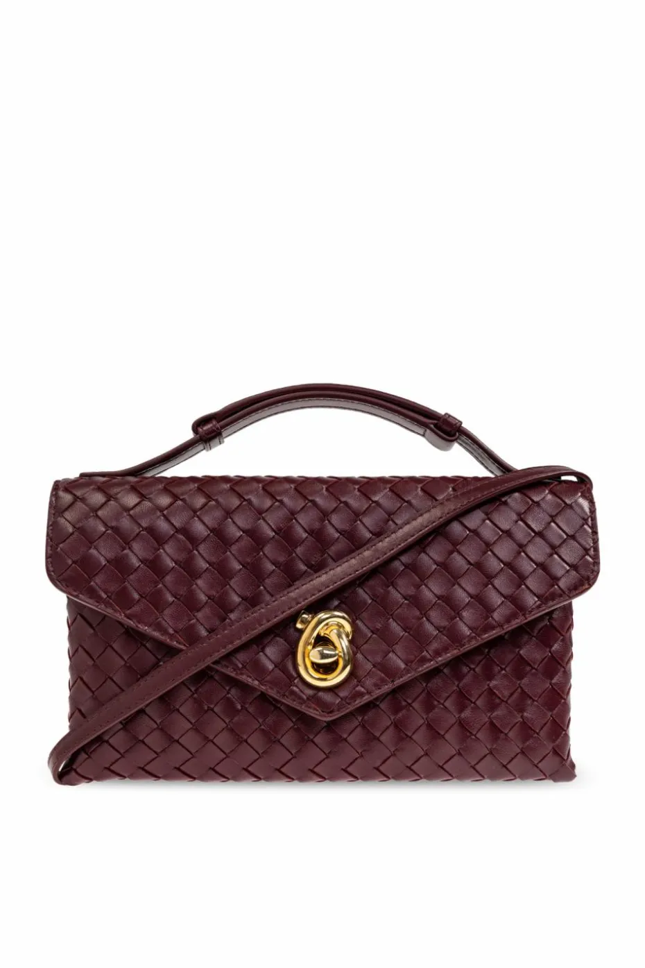 Bottega Veneta BURGUNDY Handbag `Knot Lock`