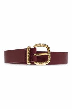 Bottega Veneta BURGUNDY Leather belt