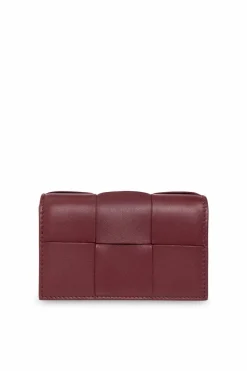 Bottega Veneta BURGUNDY Leather card case