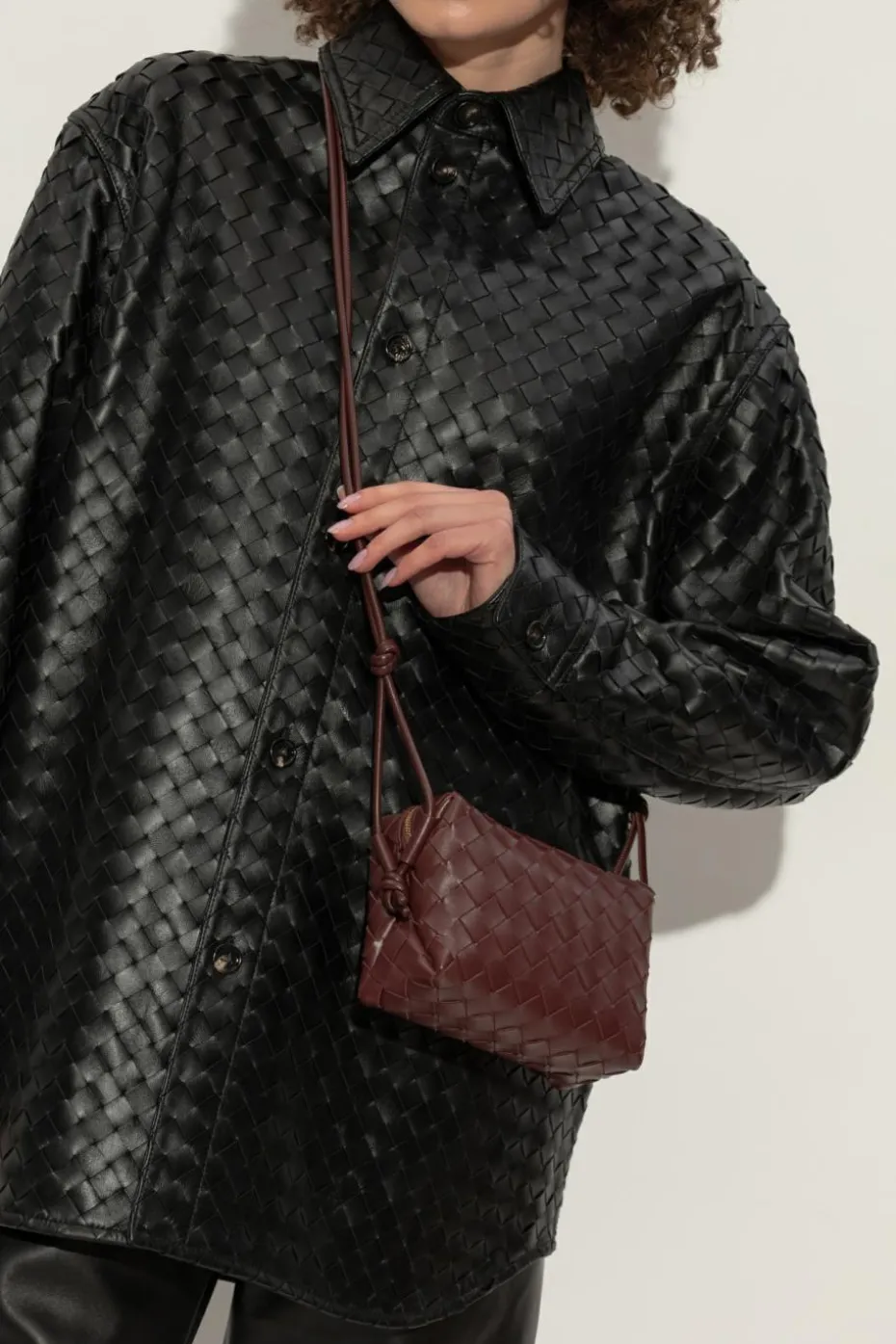 Bottega Veneta BURGUNDY 'Loop Mini' shoulder bag