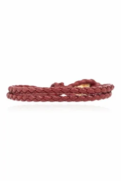Bottega Veneta BURGUNDY Leather bracelet