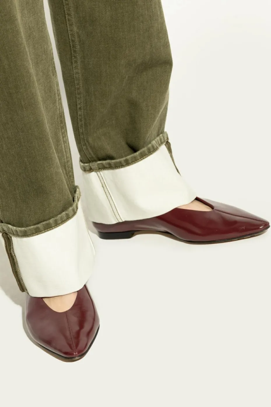 Bottega Veneta BURGUNDY 'Sofia' Ballerinas