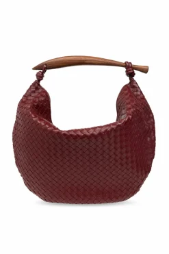 Bottega Veneta BURGUNDY ‘Sardine Maxi’ Shopper Bag
