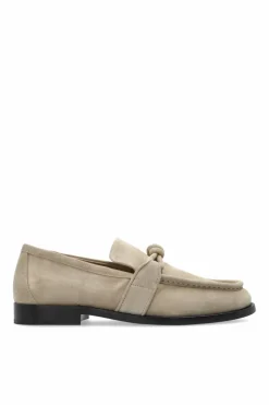 Bottega Veneta cream "Astaire" suede loafers