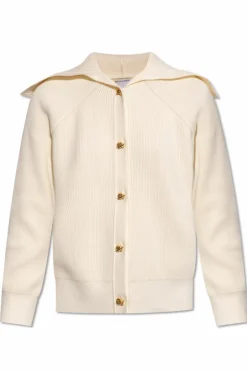 Bottega Veneta cream Ribbed Cardigan
