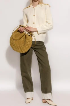 Bottega Veneta cream Ribbed Cardigan