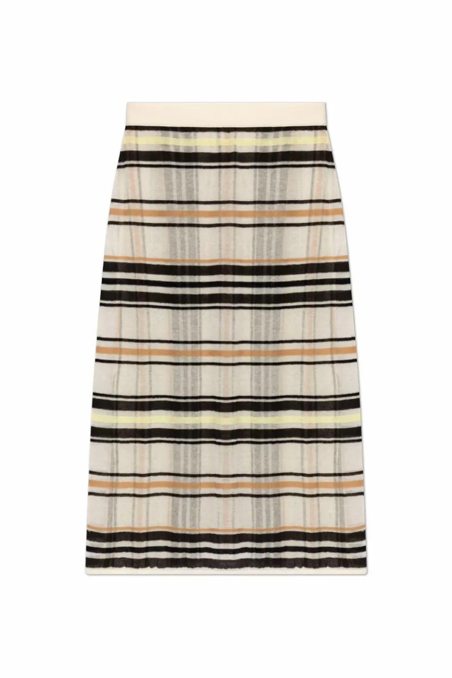 Bottega Veneta cream Striped pattern skirt